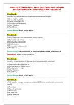SEMESTER 2 PHARM FINAL EXAM QUESTIONS AND ANSWERS&NewLine;SOLVED CORRECTLY LATEST UPDATE 2027 GRADED A&plus;