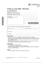 OCR A Level Biology A paper 2&NewLine;&lpar;H420&sol;02&rpar; Biological diversity&NewLine;both Question paper and mark scheme for June 2026