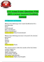 CST Actual Exam &vert; Questions With &NewLine;100&percnt; Correct Answers &vert; Verified &vert; &NewLine;Updated 