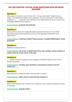 SOC 200 CHAPTER 1 ACTUAL EXAM QUESTIONS WITH DETAILED&NewLine;ANSWERS
