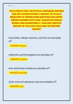NURS 190 Physical Assessment Midterm 2026-2027 &ndash; ACTUAL EXAM PREP &vert; 150&plus; Verified Q&A &vert; WCU Health Assessment