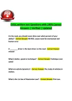 EVOC written test Questions with 100&percnt; Correct&NewLine;Answers I Verified I Updated