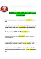EVOC Exam With 100&percnt; Correct Answers&NewLine;Latest Update