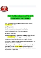 EVOC Final Exam Questions With 100&percnt;&NewLine;Verified And Correct Answer s