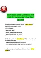 EVOC Final Exam Questions with&NewLine;100&percnt; Correct Answers I Verified I&NewLine;Updated