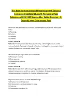Test Bank for Anatomy and Physiology 10th Edition &vert; &NewLine;Complete Chapters Q&A with Answers & Page &NewLine;References 2026-2027 Updated For Better Revision &vert; A&plus; &NewLine;Graded &vert; 100&percnt; Guaranteed Pass