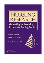 Test Bank for Nursing Research&colon; Generating and Assessing Evidence for Nursing Practice 11th Edition by Polit & Beck