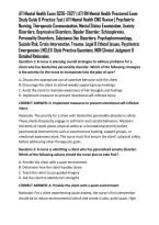 ATI Mental Health Exam 2026&ndash;2027 &vert; ATI RN Mental Health Proctored Exam Study Guide & Practice Test &vert; ATI Mental Health CMS Review &vert; Psychiatric Nursing&comma; Therapeutic Communication&comma; Mental Status Examination&comma; Anxiety Disorders&comma; Depressive Disorders&comma; Bipolar