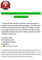 HESI Pharmacology Evolve Questions and Answers&NewLine;&lpar;Verified Answers&rpar;