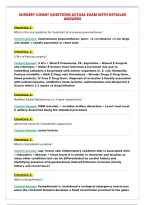 SURGERY COMAT QUESTIONS ACTUAL EXAM WITH DETAILED&NewLine;ANSWERS