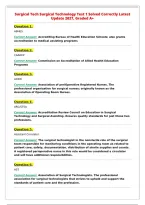 Surgical Tech Surgical Technology Test 1 Solved Correctly Latest&NewLine;Update 2027&comma; Graded A&plus;