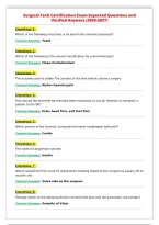 Surgical Tech Certification Exam Expected Questions and&NewLine;Verified Answers &lpar;2026-2027&rpar;