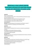 NR449 QUIZ 4 LATEST UPDATE VERIFIED &NewLine;QUESTIONS & DETAILED EXPLANATIONS GRADED &NewLine;A&plus; &lpar; 2026-2027&rpar; BRANDNEW UPLOADED LATEST &NewLine;VERSION