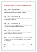 Critical & Progressive Care Nursing Certifications Overview 2026 &vert; Study Guide