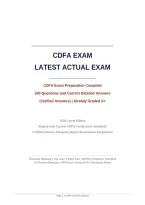 CDFA ACTUAL EXAM 2026 &vert; Complete 300 Questions & Correct Detailed Answers &vert; Verified Answers &vert; Latest Exam Preparation &vert; Pass Guaranteed - A&plus; Graded&NewLine;&NewLine;
