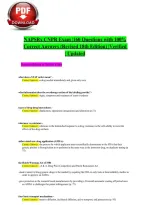 NAPSRxCNPRExam&vert;160 Questions with 100&percnt;&NewLine;Correct Answers &lpar;Revised 18th Edition&rpar; &vert;Verified&NewLine;&vert; Updated