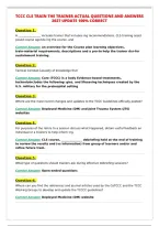 TCCC CLS TRAIN THE TRAINER ACTUAL QUESTIONS AND ANSWERS&NewLine;2027 UPDATE 100&percnt; CORRECT