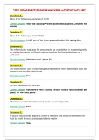 TCCC EXAM QUESTIONS AND ANSWERS LATEST UPDATE 2027&NewLine;