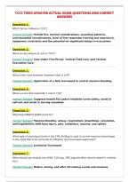 TCCC TIER3 UPDATED ACTUAL EXAM QUESTIONS AND CORRECT&NewLine;ANSWERS&NewLine;