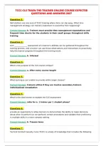 TCCC-CLS TRAIN-THE-TRAINER ONLINE COURSE EXPECTED&NewLine;QUESTIONS AND ANSWERS 2027&NewLine;