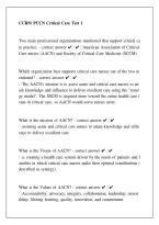 CCRN & PCCN Critical Care Test 1 2026 &vert; Nursing Certification Practice Questions & Answers