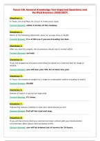 Texas CDL General Knowledge Test Expected Questions and&NewLine;Verified Answers &lpar;2026-2027&rpar;