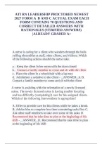 ATI RN Leadership Proctored Exam 2027 &ndash; Forms A&comma; B & C Study Guide with Practice Questions&comma; Answers & Rationales