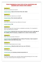 TEXAS COMMERCIAL RULES TEST ACTUAL QUESTIONS AND&NewLine;ANSWERS 2027 UPDATE 100&percnt; CORRECT