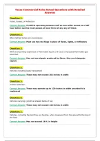 Texas Commercial Rules Actual Questions with Detailed&NewLine;Answers