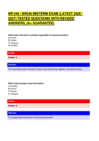 NR 546 &sol; NR546 MIDTERM EXAM &lpar;LATEST 2026 &sol; &NewLine;2027&rpar; TESTED QUESTIONS WITH REVISED &NewLine;ANSWERS&comma; &lpar;A&plus; GUARANTEE&rpar;