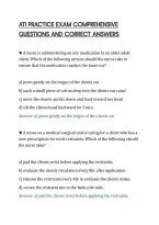 ATI PRACTICE EXAM COMPREHENSIVE&NewLine;QUESTIONS AND CORRECT ANSWERS
