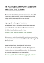 ATI PRACTICE EXAM PRACTICE QUESTIONS&NewLine;AND DETAILED SOLUTIONS