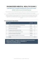 RASMUSSEN MENTAL HEALTH ACTUAL EXAM 2 2026&sol;2027 &vert; Complete 50 Questions & Correct Answers &vert; Verified &vert; Pass Guaranteed - A&plus; Graded&NewLine;&NewLine;