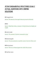 ATI RN FUNDAMENTALS PROCTORED EXAM 3&NewLine;ACTUAL QUESTIONS WITH VERIFIED&NewLine;SOLUTIONS
