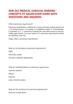 NUR 242 MEDICAL SURGICAL NURSING CONCEPTS ST GALEN EXAM GUIDE WITH QUESTIONS AND ANSWERS 