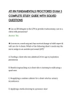 ATI RN FUNDAMENTALS PROCTORED EXAM 3&NewLine;COMPLETE STUDY GUIDE WITH SOLVED&NewLine;QUESTIONS