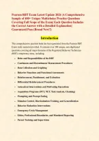 Pearson RBT Exam Latest Update 2026 &vert;A Comprehensive Sample of 400&plus; Unique Multichoice Practice Questions Covering Full Scope of the Exam&vert; Each Question Includes the Correct Answer with a Detailed Explanation&vert; Guaranteed Pass &lpar;Brand New&excl;&excl;&rpar;