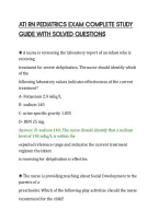 ATI RN PEDIATRICS EXAM COMPLETE STUDY&NewLine;GUIDE WITH SOLVED QUESTIONS