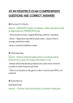 ATI RN PEDIATRICS EXAM COMPREHENSIVE&NewLine;QUESTIONS AND CORRECT ANSWERS