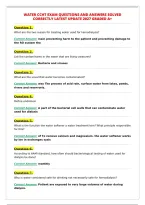WATER CCHT EXAM QUESTIONS AND ANSWERS SOLVED&NewLine;CORRECTLY LATEST UPDATE 2027 GRADED A&plus;