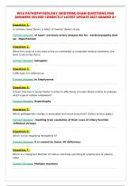 WCU PATHOPHYSIOLOGY &lpar;MIDTERM&rpar; EXAM QUESTIONS AND&NewLine;ANSWERS SOLVED CORRECTLY LATEST UPDATE 2027 GRADED A&plus;