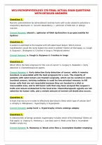 WCU PATHOPHYSIOLOGY 370 FINAL ACTUAL EXAM QUESTIONS&NewLine;WITH DETAILED ANSWERS