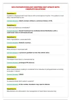 WCU PATHOPHYSIOLOGY MIDTERM 2027 UPDATE WITH&NewLine;COMPLETE SOLUTIONS