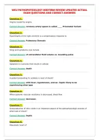 WCU PATHOPHYSIOLOGY MIDTERM REVIEW UPDATED ACTUAL&NewLine;EXAM QUESTIONS AND CORRECT ANSWERS