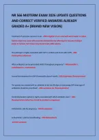 NR 566 MIDTERM EXAM 2026 UPDATE QUESTIONS&NewLine;AND CORRECT VERIFIED ANSWERS ALREADY&NewLine;GRADED A&plus; &lpar;BRAND NEW VISION&rpar;