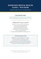 RASMUSSEN MENTAL HEALTH ACTUAL EXAM 2 2026&sol;2027 &vert; Approved Questions & Answers &vert; NUR 2459 &vert; Pass Guaranteed - A&plus; Graded&NewLine;&NewLine;