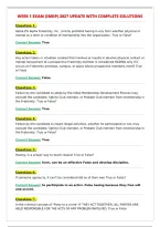WEEK 1 EXAM &lpar;IMDP&rpar; 2027 UPDATE WITH COMPLETE SOLUTIONS&NewLine;