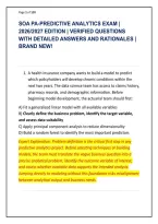 SOA PA-PREDICTIVE ANALYTICS EXAM &vert; &NewLine;2026&sol;2027 EDITION &vert; VERIFIED QUESTIONS &NewLine;WITH DETAILED ANSWERS AND RATIONALES &vert; &NewLine;BRAND NEW&excl;