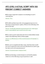 ATO LEVEL II ACTUAL SCRIPT WITH 100&NewLine;PERCENT CORRECT ANSWERS