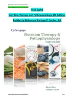Test Bank for Nutrition Therapy and Pathophysiology 3rd Edition by Marcia Nelms & Kathryn Sucher &vert; All Chapters